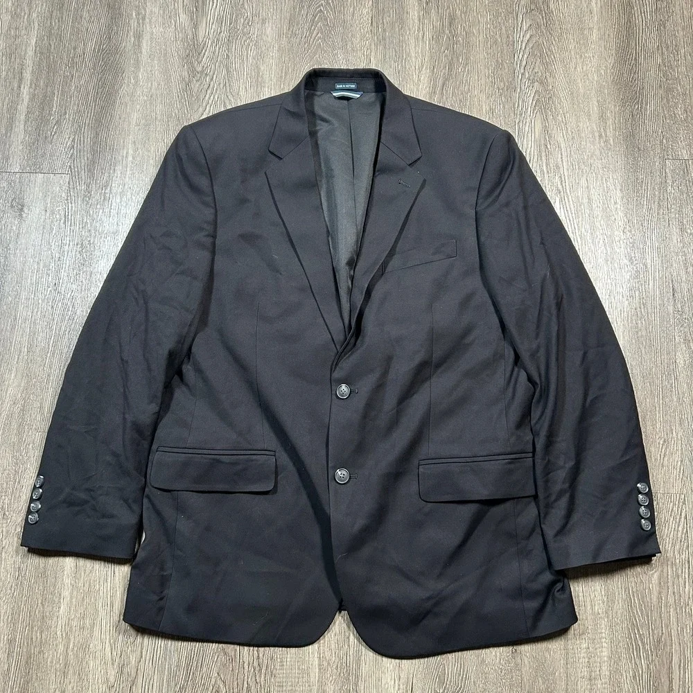 Saddlebred Blazer 44R Black Motion Stretch Two Button Sport Coat